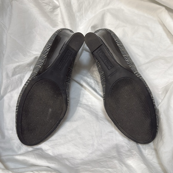 Women’s Dexter Plaid Black and Gray Wedge High Heel Shoes. Size 8 - Picture 8 of 16
